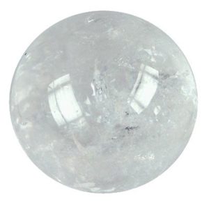 Photo d'une boule de massage en pierre de cristal de roche