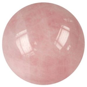Photo d'une boule de massage en pierre de quartz rose