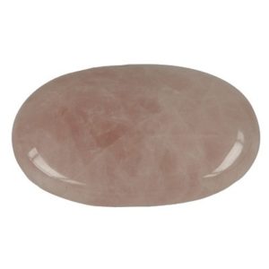 Photo d'un galet en pierre de quartz rose