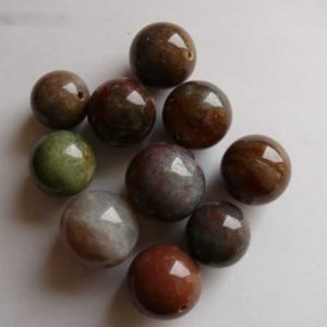 Pendentif boule jaspe coloré