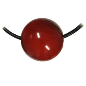 pendentif boule jaspe rouge