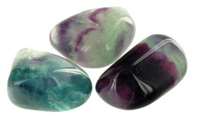 photo de pierres roulées en fluorite