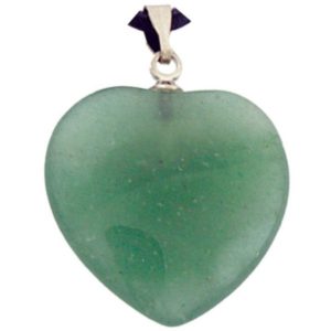 pendentif coeur pierre d'aventurine verte