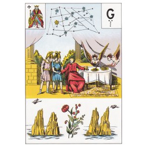 Roi de trèfle toison d'or grand lenormand
