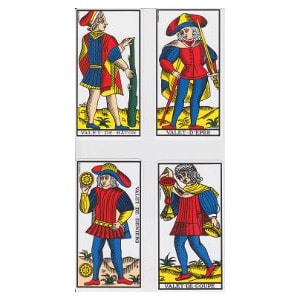Les valets tarot de Marseille