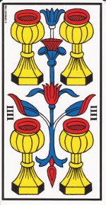 quatre de coupe tarot de Marseille