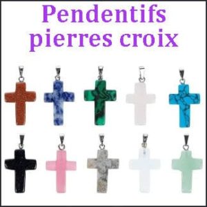 Pendentifs pierres croix