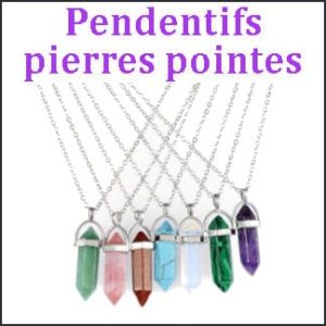 Pendentifs pierres pointes