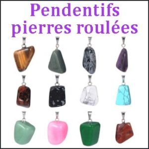 Pendentifs pierres roulées