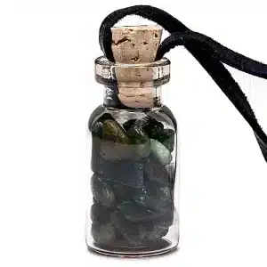 Pendentif bouteille aventurine verte