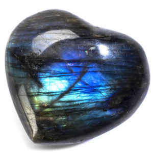 Coeur en pierre de labradorite