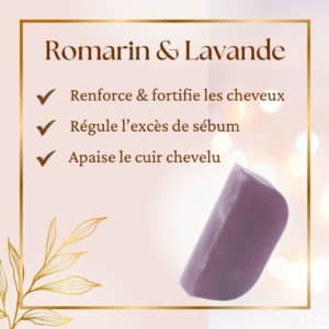 shampoing solide à la lavande et au romarin