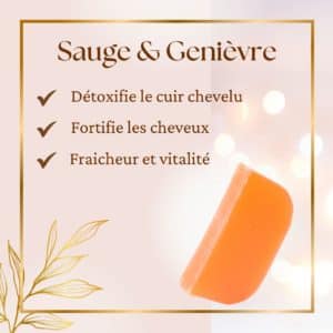 shampoing solide à la sauge et genièvre